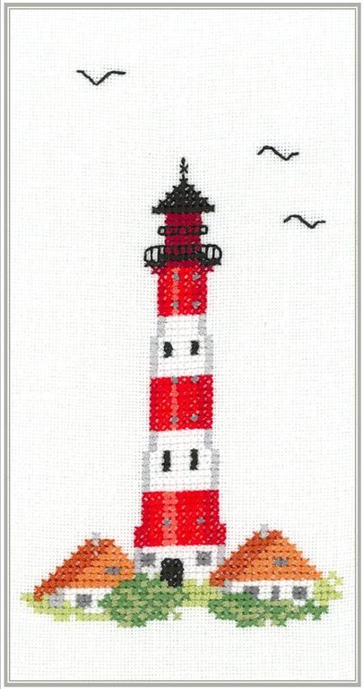 Westerhever Leuchtturm - Kreuzstich - Stickvorlage