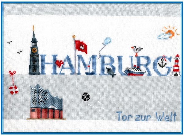 Hamburg - Kreuzstich - Stickvorlage