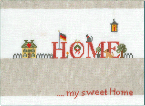 Home sweet home - Kreuzstich - Stickvorlage zum Sticken
