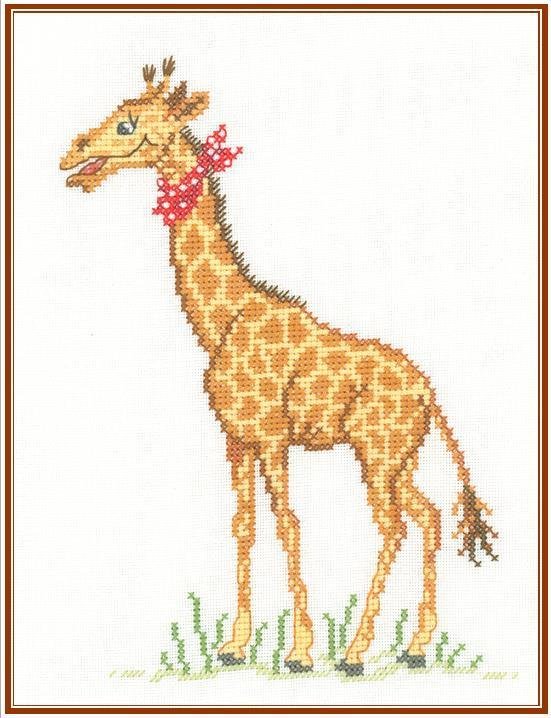 Giraffe Gisela  Kreuzstich - Stickvorlage zum Sticken