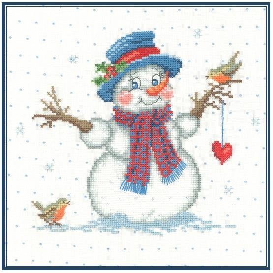 Frosti, der Schneemann  Stickpackung Kreuzstich