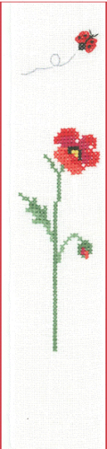 Mohnblüte - Kreuzstich - Stickvorlage zum Sticken