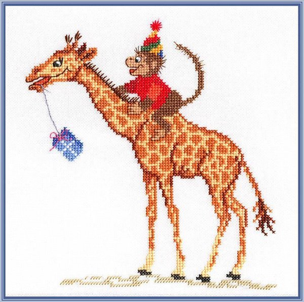 Giraffe Gerda  Kreuzstich - Stickvorlage zum Sticken