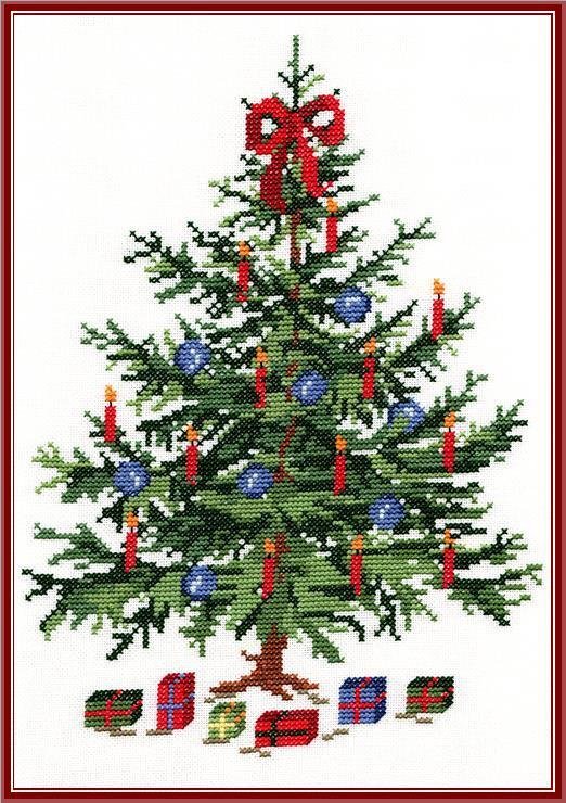 Großer Weihnachtsbaum  Kreuzstich - Stickvorlage zum Sticken