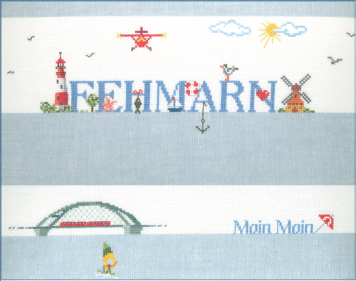 Fehmarn - Kreuzstich - Stickvorlage - maritim