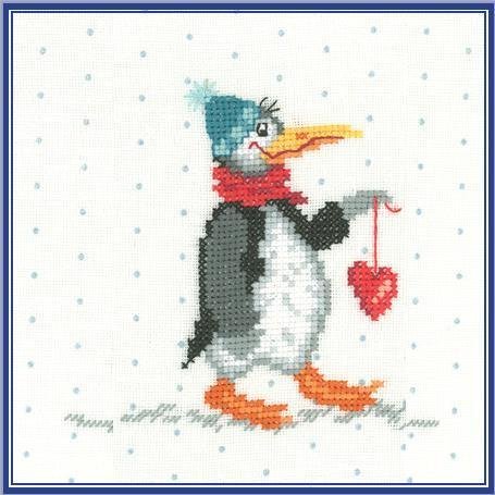 Pinguin Jonas  Kreuzstich - Stickvorlage zum Sticken