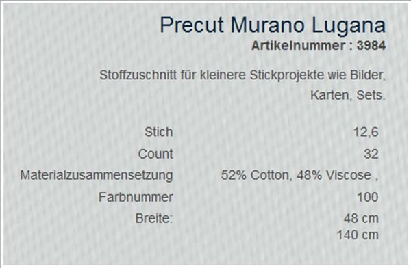Murano 3984 Breite 140 cm Farbe 100 schneeweiß 12-fädig