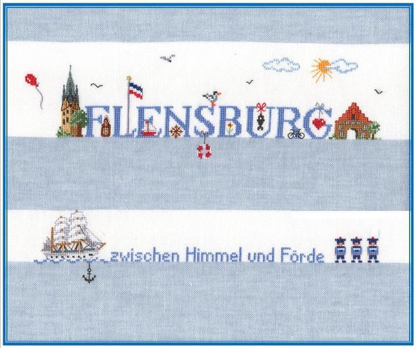 Flensburg - Kreuzstich - Stickvorlage zum Sticken