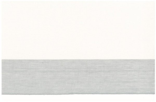 Leinenband, graublau und wollweißer Streifen 26 cm breit
